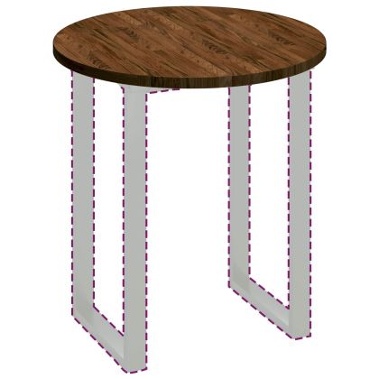 Топ за маса Светлокафяво Ø 70 x 2.5 cm Солидно дъбово дърво