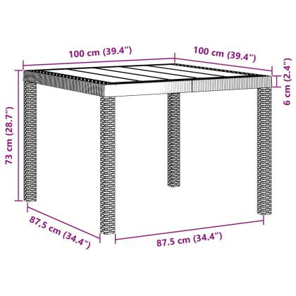 Комплект за хранене в градината 3 pcs Антрацит Ратан Polt
