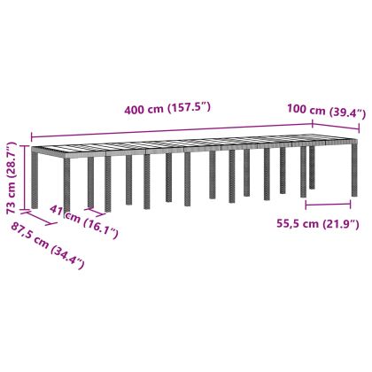 Градински комплект за хранене с възглавници 15 pcs Антрацит ПП