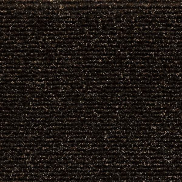 Самозалепващи се постелки за стълби, 10 бр., 56x17x3 см, тъмнокафяви, полукръгли