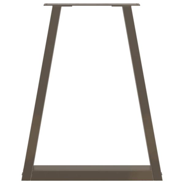 Крака за трапезна маса, V-образни, 2 бр., естествена стомана, 50 x (72-73,3) см, стомана