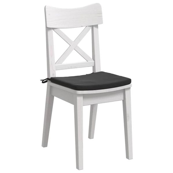 Възглавници за седалки 4 pcs Черно 40 x 40 x 3 cm Кадифе