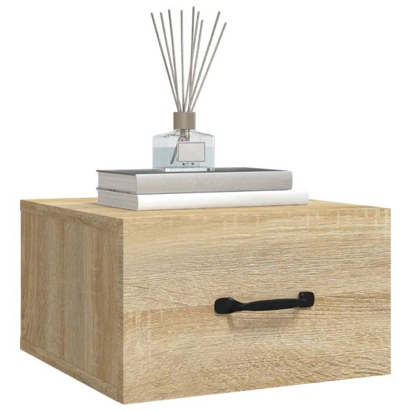 Нощно шкафче за стенен монтаж, сонома дъб, 35x35x20 см