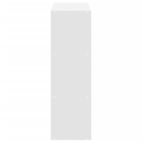 Библиотека, бяла, 102x32x102 см, инженерно дърво