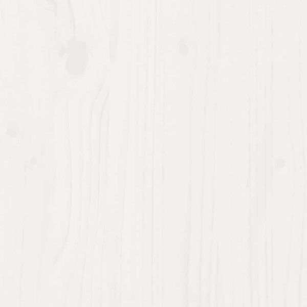 Рамка за легло, бяла, дърво масив, 120x190 см, Small Double