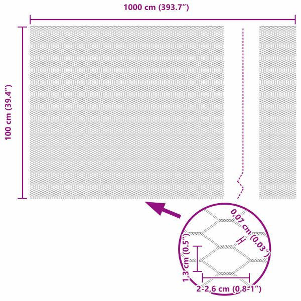 Шестоъгълна ограда Зелен 1 x 10 m Стомана