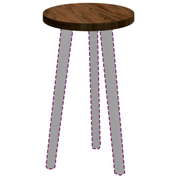 Топ за маса Светлокафяво Ø 30 x 2.5 cm Солидно дъбово дърво