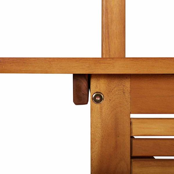 Външна бар маса с покрив, 113x106x217 см, акация масив