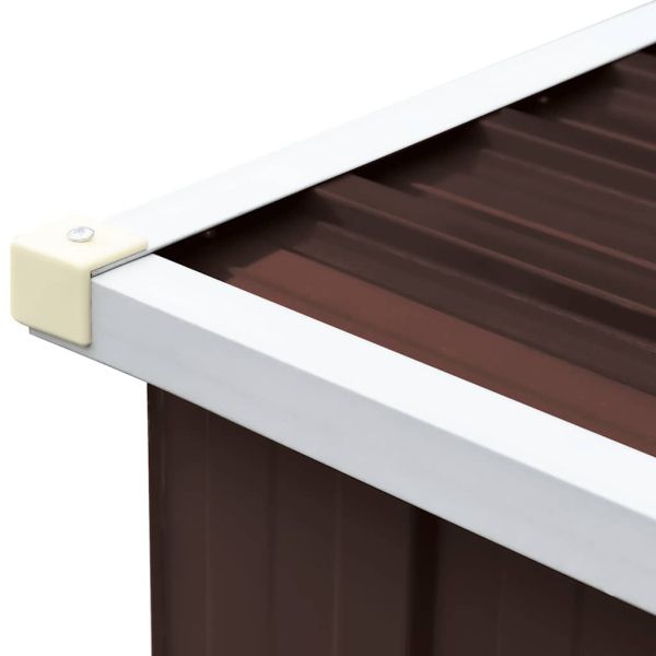 Навес за дърва, поцинкована стомана, 330x84x152 см, кафяв