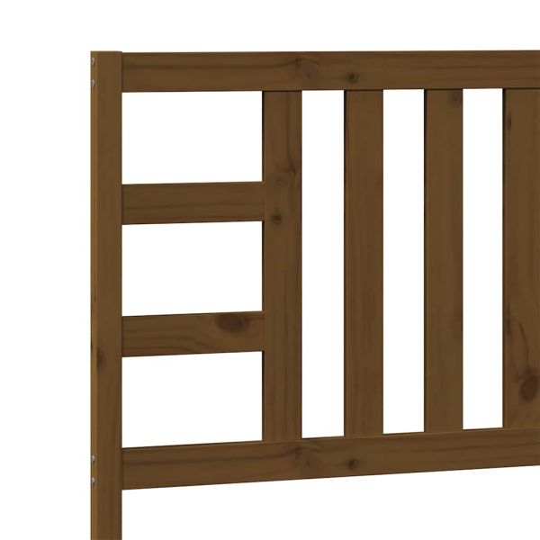 Горна табла за легло, меденокафява, 96x4x100 см, бор масив