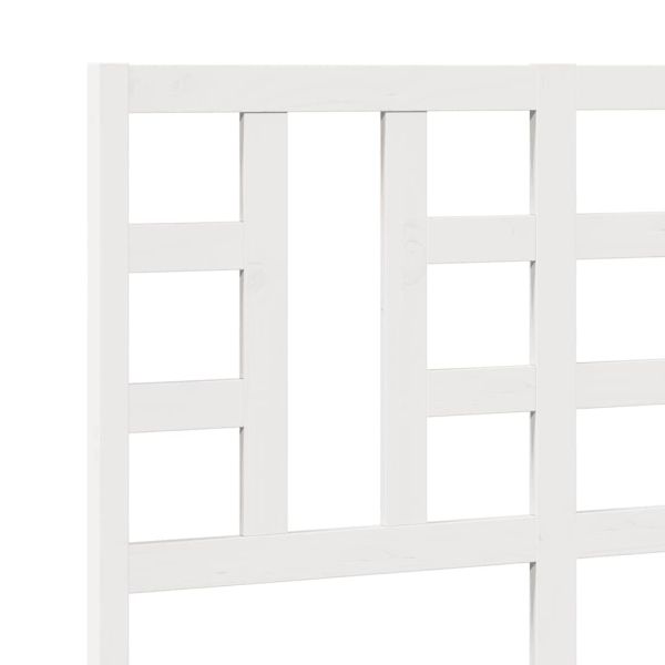 Горна табла за легло, бяла, 126x4x100 см, бор масив