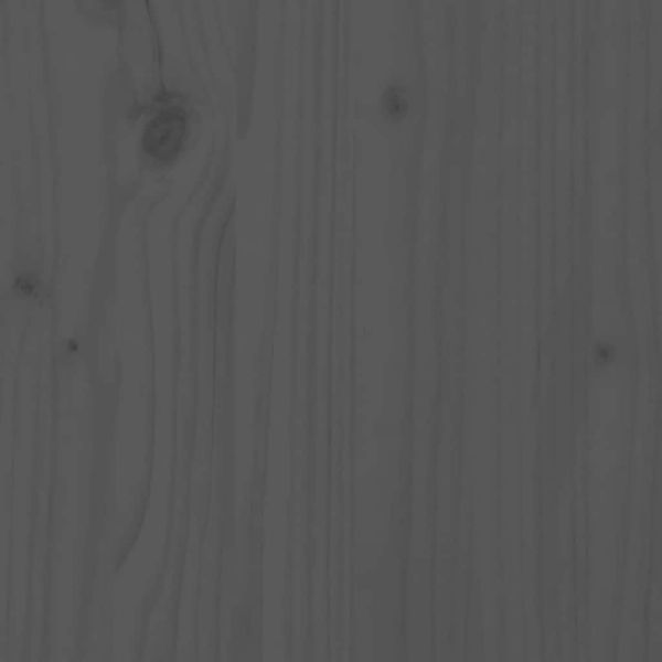 Горна табла за легло, сива, 126x4x100 см, бор масив