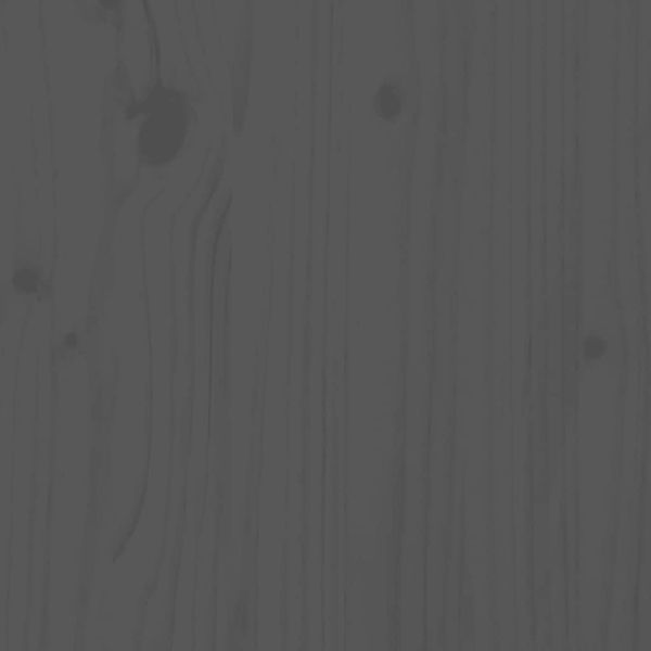 Горна табла за легло, сива, 186x4x100 см, бор масив