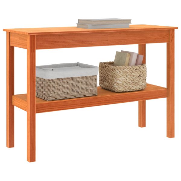 Конзолна маса Восъчнокафяв 110 x 40 x 75 cm Борово дърво масив