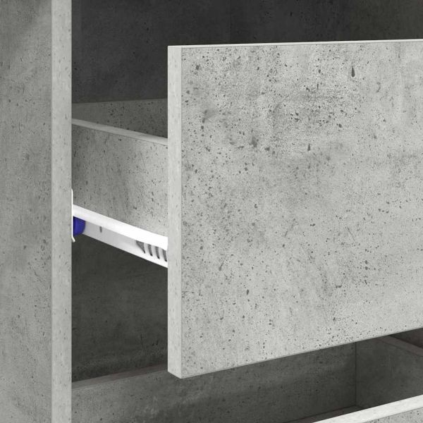 Бюро Циментено сиво 90 x 37.5 x 75 см Инженерно дърво