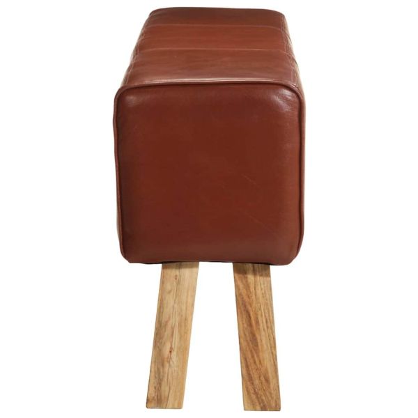 Пейка гимнастическа 160 см кафява естествена кожа акация масив