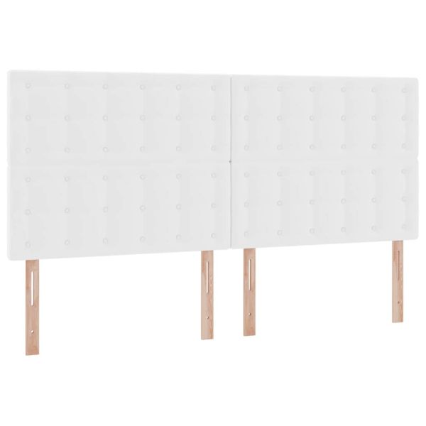 Легло с място за съхранение и LED Чисто бяло 200 x 200 cm