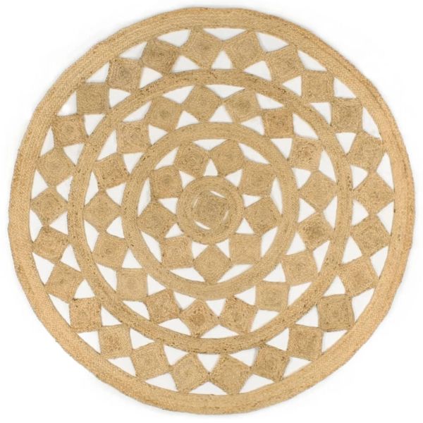 Ръчно плетен килим от юта, 180 см