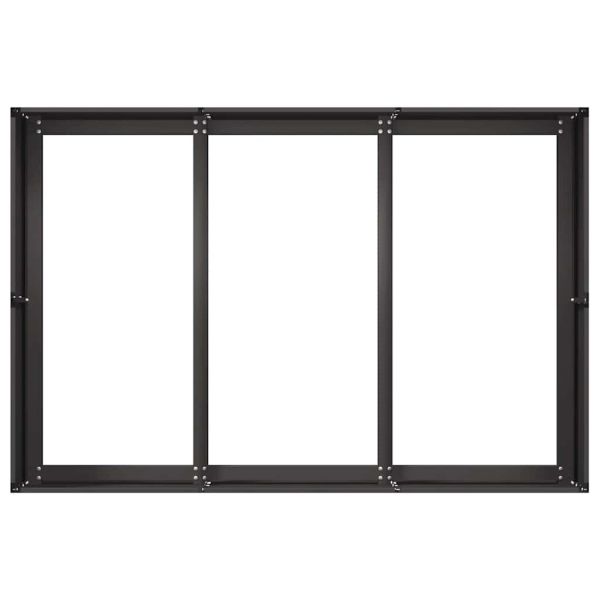 Кашпа, черна, 120x80x40 см, стомана