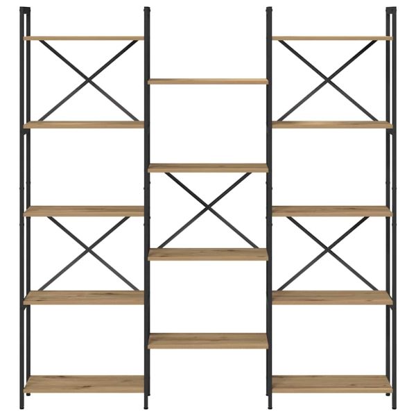 Рафт за книги Дъб 156 x 25 x 167 см Инженерно дърво