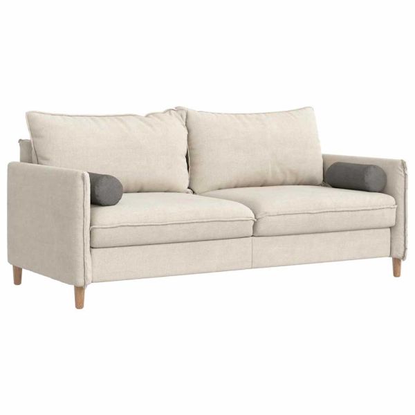 Възглавници валяци 2 pcs Светлосиво Ø 15 x 40 см