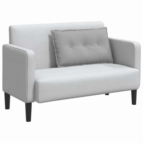 Възглавница за гръб Облачно сиво 80 x 19 x 50 см текстил