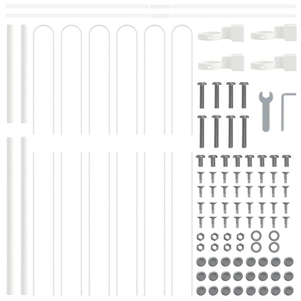 Градска ограда Сив 3.4 x 1 м Прахово покритие стомана