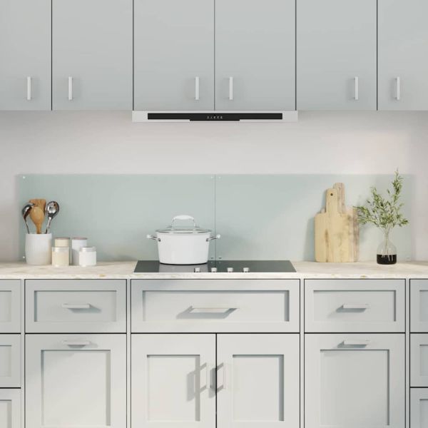 Кухненски заден панел 2 pcs Бяло 90 x 40 cm закалено стъкло