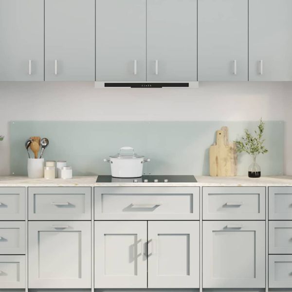 Кухненски заден панел 2 pcs Бяло 100 x 40 cm закалено стъкло