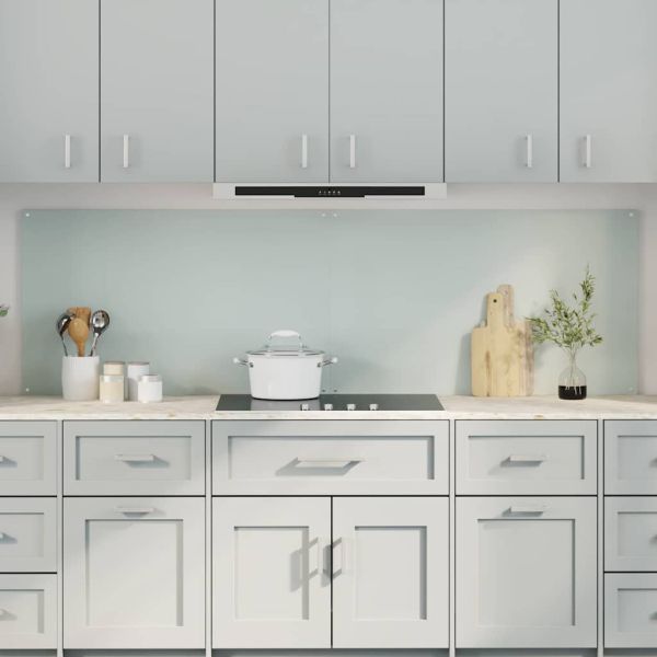 Кухненски заден панел 2 pcs Бяло 100 x 60 cm закалено стъкло