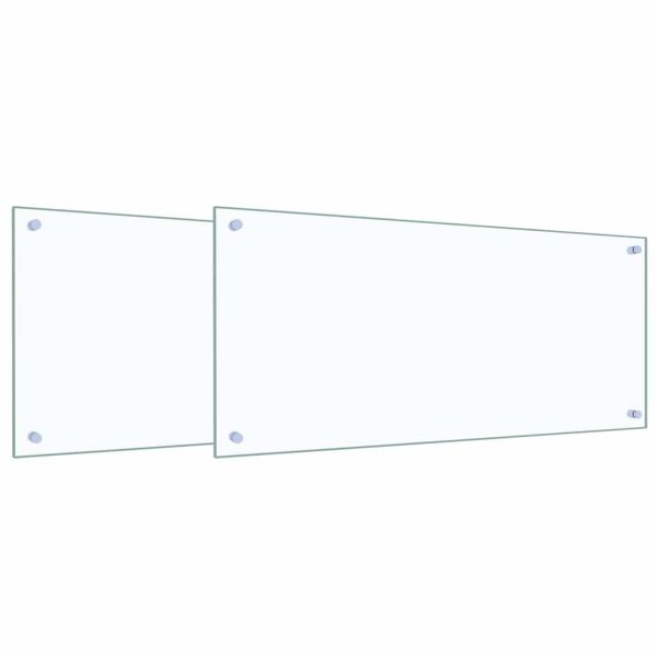Кухненски заден панел 2 pcs Прозрачен 90 x 40 cm