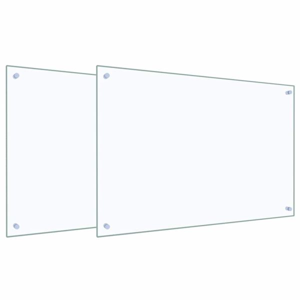 Кухненски заден панел 2 pcs Прозрачен 90 x 60 cm