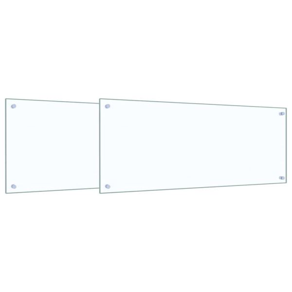 Кухненски заден панел 2 pcs Прозрачен 100 x 40 cm