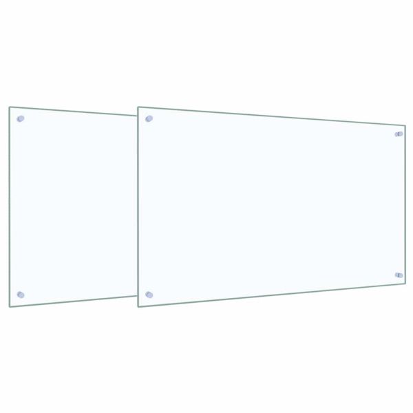 Кухненски заден панел 2 pcs Прозрачен 100 x 60 cm