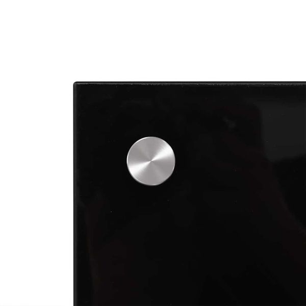 Кухненски заден панел 2 pcs Черно 90 x 50 cm закалено стъкло