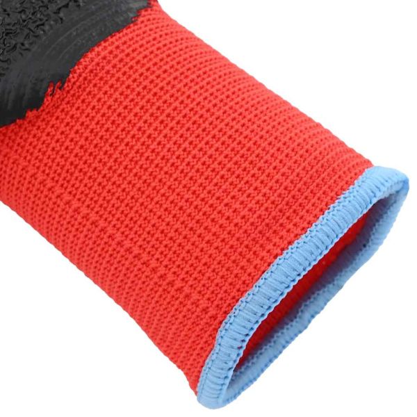 Работни ръкавици 24 pcs Червен и Черен 9 / l Латексно покритие