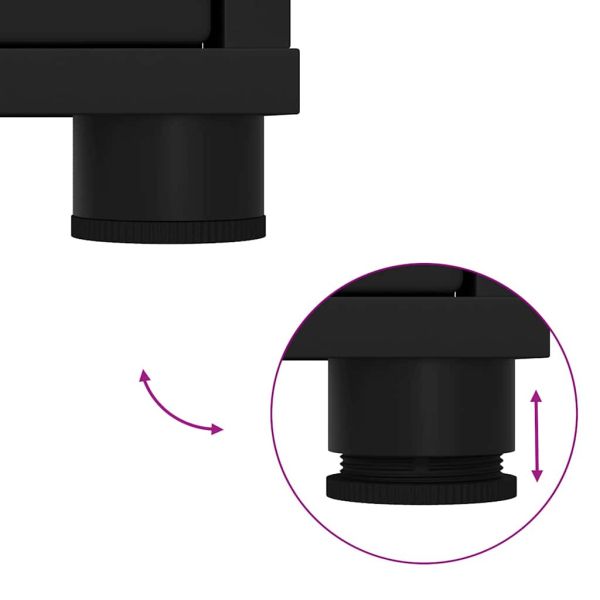Шкаф за баня с рафт Черно 30,5 x 30 x 101 см Инженерно дърво