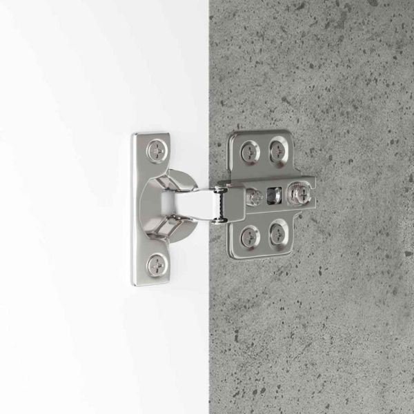 Шкаф за баня Циментено сиво 30,5 x 30 x 101 см Инженерно дърво