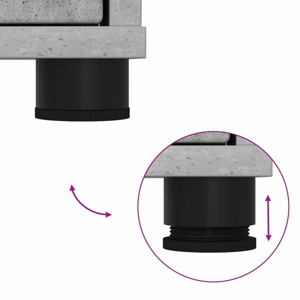 Шкаф за баня Циментено сиво 30,5 x 30 x 101 см Инженерно дърво