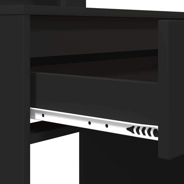 Тоалетки за спалня Черно 80 x 39,6 x 135 см Инженерно дърво