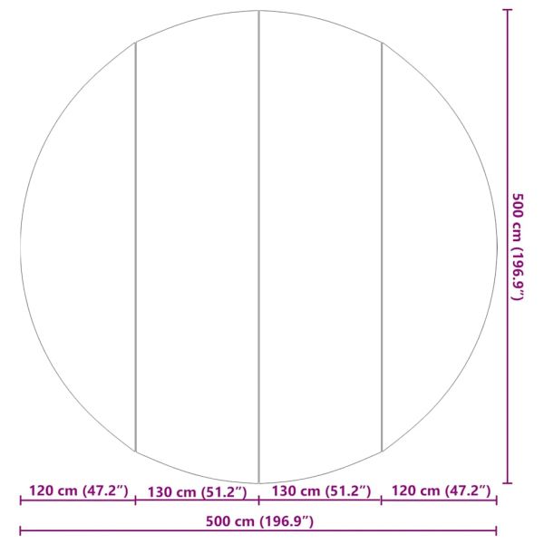 Подложка за басейни светлосива Ø500 см полиестерен геотекстил