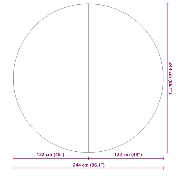 Подложка за басейни светлосива Ø244 см полиестерен геотекстил