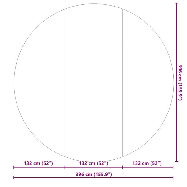 Подложка за басейни светлосива Ø396 см полиестерен геотекстил