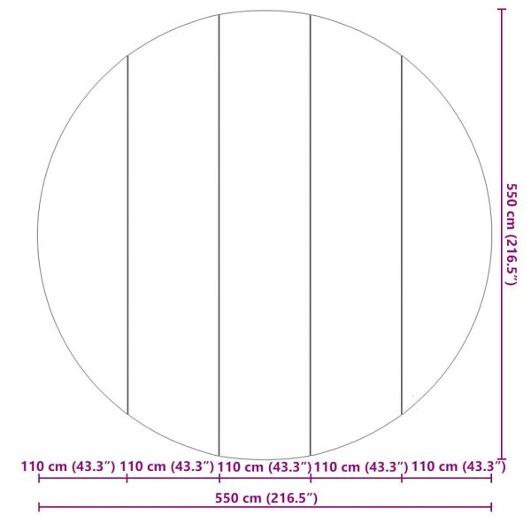 Подложка за басейни светлосива Ø550 см полиестерен геотекстил