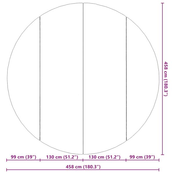Подложка за басейни светлосива Ø458 см полиестерен геотекстил