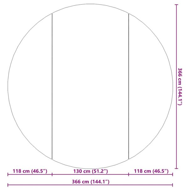 Подложка за басейни светлосива Ø306 см полиестерен геотекстил