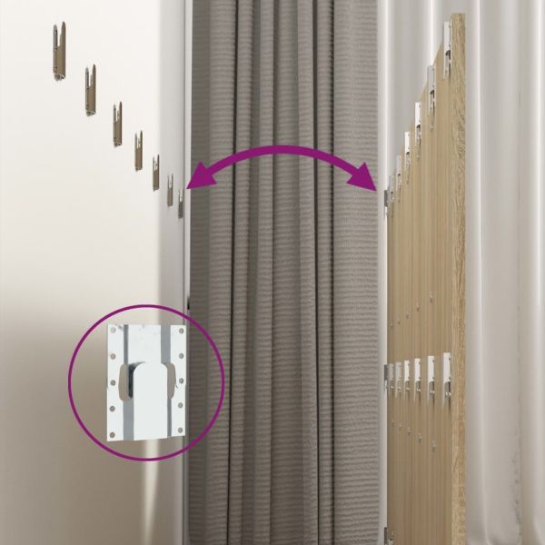 Табла за легло с шкафчета сонома дъб инженерно дърво