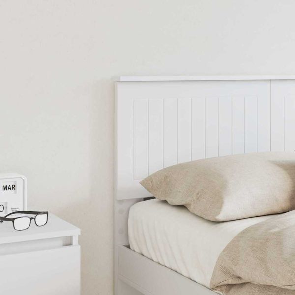 Облегалка за глава с таблото Бяло 135 cm Инженерно дърво