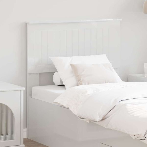 Облегалка за глава с таблото Гланц бяло 80 cm Инженерно дърво