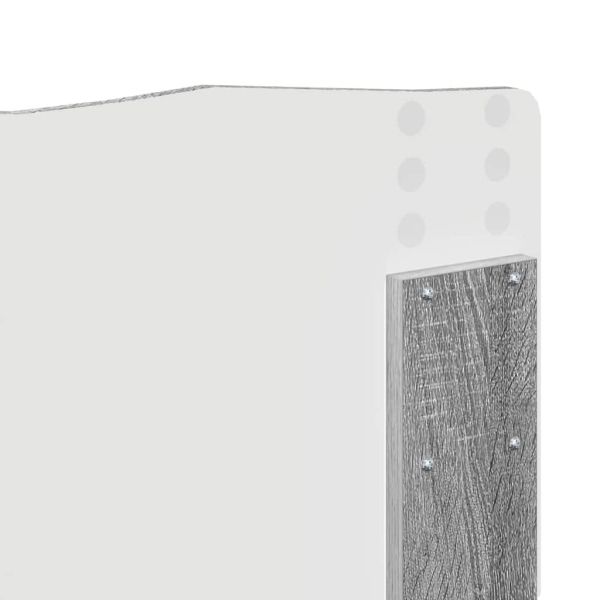 Облегалка за глава с таблото Сив Сонома 150 cm Инженерно дърво